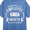 The Office Employee Of The Month Crew Neck Short Sleeve Blue Heather Women's Night Shirt - image 2 of 2