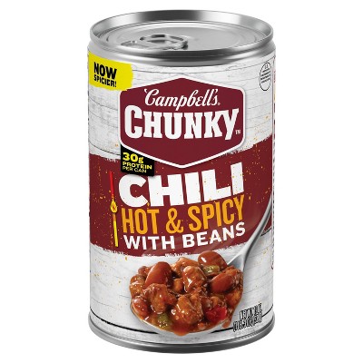 Campbell's Chunky Hot & Spicy Beef & Bean Firehouse Chili - 19oz