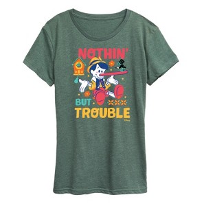 Women's - Disney - Pinocchio Nothin But Trouble Short Sleeve Graphic T-Shirt - 1 of 4