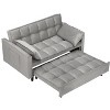 TiramisuBest Modern Velvet 3 in 1 Convertible Sofa Bed Sofa Couch Pull Out Small Love Seat with Pillow Pockets Living Room Furniture - 4 of 4