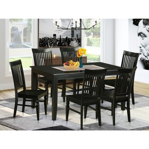 HomeStock Dinette Table Set - Kitchen Table And Dining Chairs, Black - 1 of 3