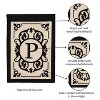 Evergreen Flag Cambridge Chic Letter P Monogram Applique Garden Flag - 12.5" Wide x 18" High - 4 of 4
