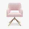 WestinTrends Genevieve Mid-Century Modern Upholstered Boucle Swivel Accent Chair - 4 of 4
