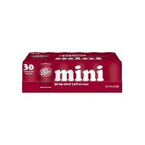 Dr. Pepper Mini Cans (7.5 Fluid Ounce, 30 Pack) - 1 of 2