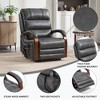 KTMBDW Electric Power Lift Recliner Chair Sofa with Massage and Heat for Elderly, 3 Positions, 2 Side Pockets - 3 of 4