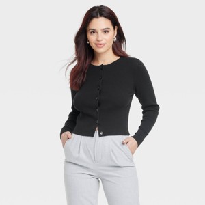 Women's Rib Cardigan - A New Day™ - 1 of 3