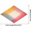 INSPIRE CHIC Women Gradient Color Pleated Satin Ombre Colorful Long Stretchy Neck Scarves 1Pc - 3 of 4