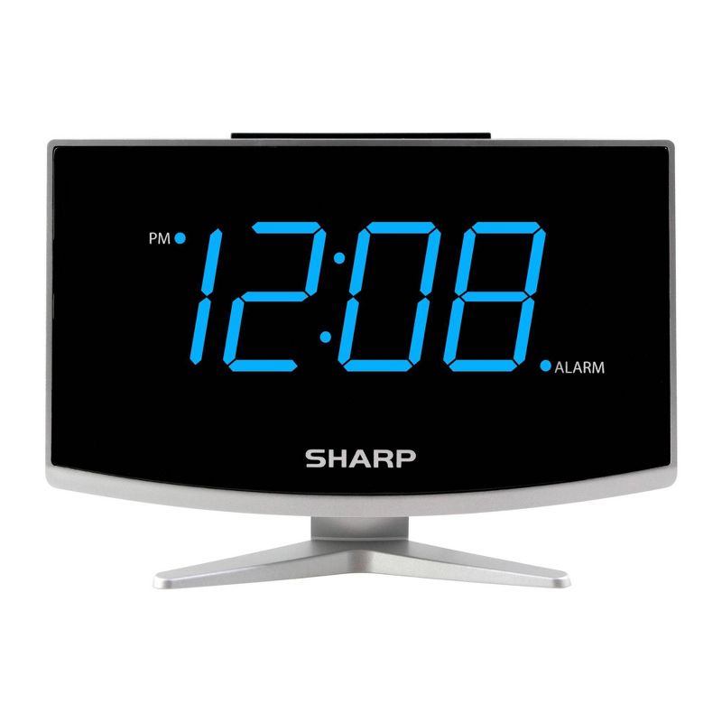 Jumbo LED Curved Display Alarm Clock - Sharp, 4 of 10