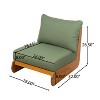 Christopher Knight Home Ansonia Mid-Century Modern Outdoor Acacia Wood Club Chair with Water-Resistant Cushion - 3 of 4