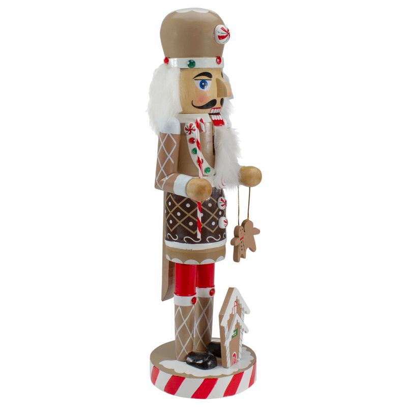 Northlight 14" Beige and Red Wooden Christmas Nutcracker Gingerbread Chef, 4 of 6
