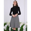 Hobemty Women's Office Skirt Knee Lenght High Waist Plaid Tartan Skirt - 2 of 4