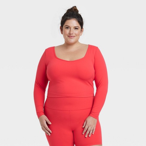 Women's Everyday Soft Long Sleeve Top - All In Motion™ Red 3x : Target