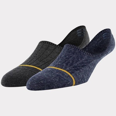 Signature Gold by GOLDTOE Men's Native Nomad Invisible Loafer Socks 2pk - Black/Peacoat