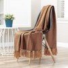 Chanasya Mini Geometric Maze Acrylic Throw Blanket With Tassels - 3 of 4