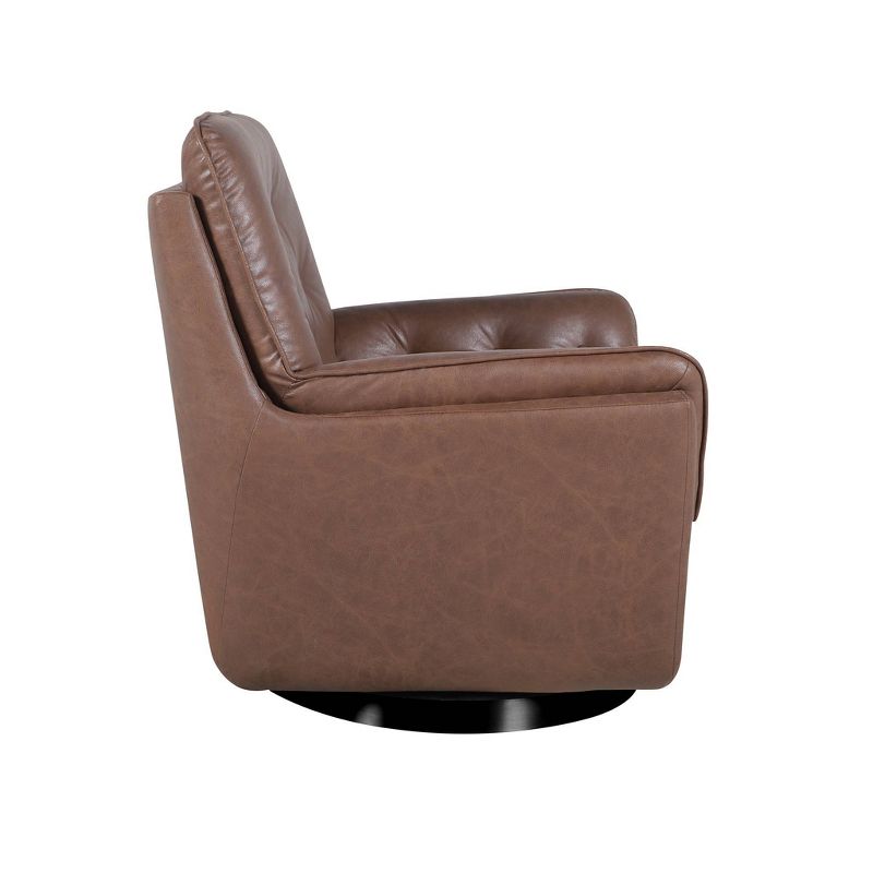 Modern Tufted Swivel Club Chair - WOVENBYRD, 4 of 10