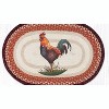 Earth Rugs Farmhouse Style Rooster Oval Patch Tread 20"x30" Rustic Floor Accent - 2 of 3
