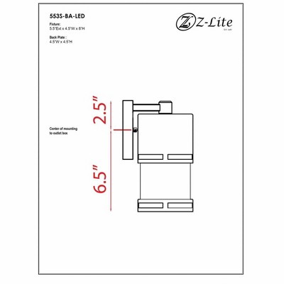 Luminata Glass Outdoor LED Fixture - 6W, 2700K, Wet Rated, Contemporary Design