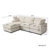 Modular Sectional Cloud Couch Modern L Shaped Sofa with Ottoman, 100 Inch 3-Seat Chenille Deep Seat Couches for Living Room - 3 of 4