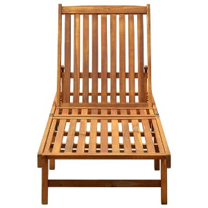 vidaXL Sunlounger Natural Wood Solid Acacia Wood - 1 of 4