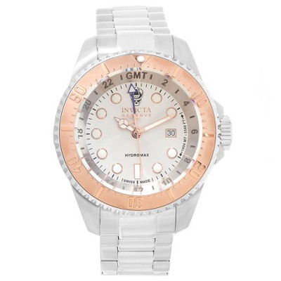 Invicta 16964 Men's Hydromax Reserve Silver Dial Steel Bracelet GMT Dive Watch