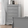 Sapphtopaz Modern Tall Dresser with 5 Drawers & Bracket Legs Wood Closet Storage with Hanging Drawer Pulls Dovetail Drawer for Bedroom,Entryway - 4 of 4