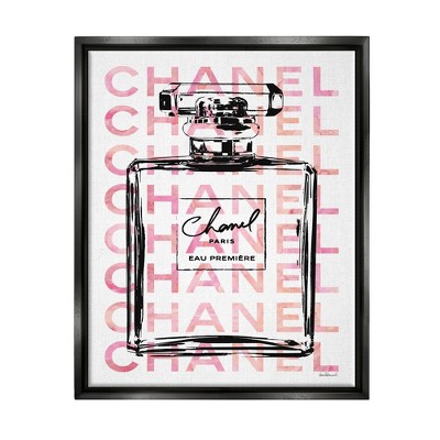 Stupell Industries Glam Perfume Bottle With Words Pink Black : Target