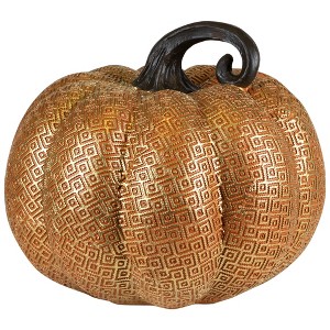 Northlight Embossed Pumpkin Fall Harvest Decoration - 7.5" - 1 of 4