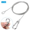 Unique Bargains Stainless Steel Luggage Lighting Travel Snap Hook Locking Cables Silver - 3 of 4