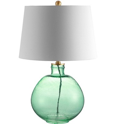 Green Glass Lamp Target, Pale Green Glass Table Lamp