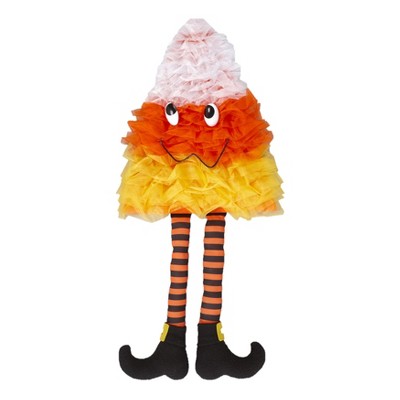 Lakeside Candy Corn Door Hanger - Halloween Decoration for Front Doors, Walls