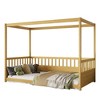 Kumasinova Canopy Style Twin Bed Frame,Twin Size Bed Frames with Safety Rails,Montessori Floor Bed Frame Twin Size for Boys&Girls - 2 of 4