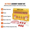 VEVOR Electrical Lockout Tagout Kit, 60 PCS Safety Lockout Tagout Station Includes Padlocks, Hasps, Tags, Nylon Ties, Expansion Kit - 3 of 4