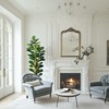 5/6/7FT Faux Fiddle Leaf Fig Tree with White Pot, Faux Trees with Artificial Plants 56 Fiddle Leaves Greenery - 3 of 4