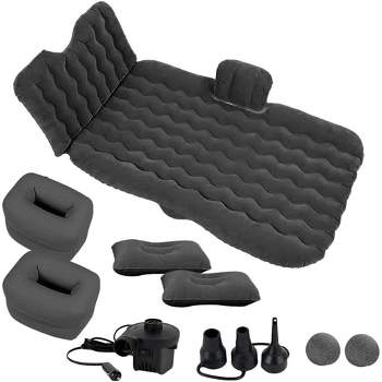 Zone Tech Car Travel Inflatable Air Mattress for the Back Seat With Pump Long Blow Up Camping Bed  Universal For Car ,SUV or Truck