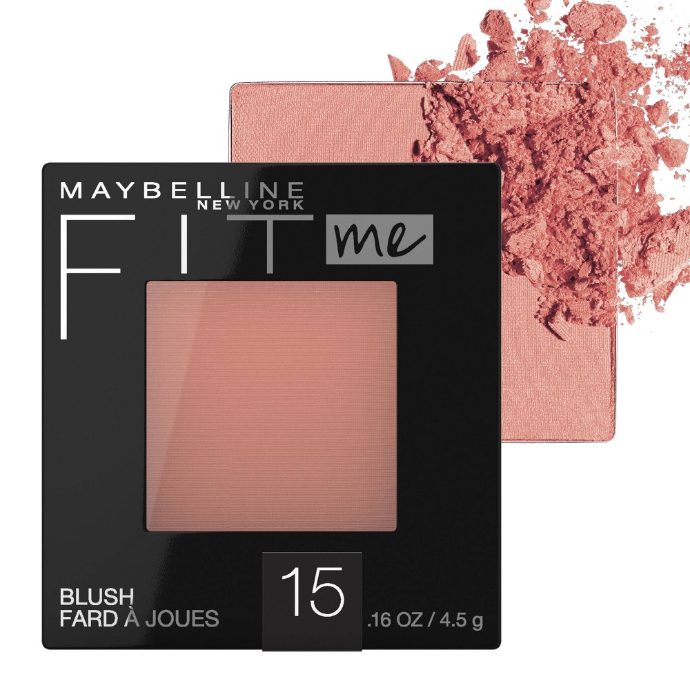 Photos - Other Cosmetics Maybelline MaybellineFitMe Blush -15 Nude - 0.16oz: Pressed Powder, Natural Sheer Fin 