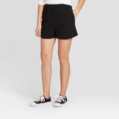 high waisted pull on shorts