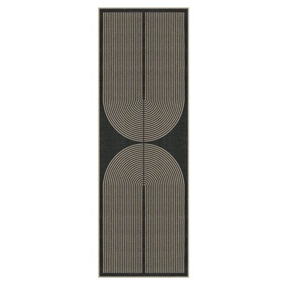 Lahome Modern Rainbow Jute Washable Outdoor Area Rug-Soft, Durable Carpet for Patio, Garden, or Balcony