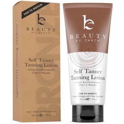 Beauty by Earth Self Tanner Tanning Lotion. 7.5oz