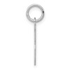 Black Bow Jewelry Sterling Silver, Athletic Collection, Small Polished Number 3 Pendant - 2 of 4