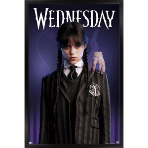 Trends International Wednesday - Wednesday and Thing Framed Wall Poster Prints - 1 of 4