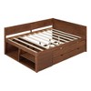 NicBex Full Size Daybed with Storage Wooden Day Bed Frame Twin with 4 Drawers and 3 Shelves for Bedrooms - 4 of 4