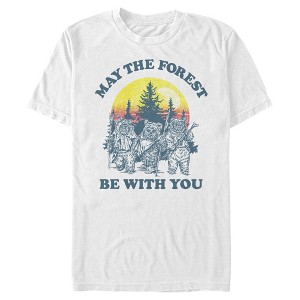 Men's Star Wars Ewok Sunset May the Forest Be With You T-Shirt - 1 of 4