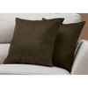 Monarch Specialties Pillows Set Of 2 18 X 18 Square Insert Included Decorative Throw Accent Sofa Couch Bedroom Polyester Hypoallergenic Green Modern - 2 of 4