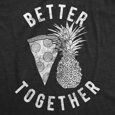 Мужские футболки Crazy Dog T-Shirts, Inc. Mens Better Together T Shirt Funny Pineapple Hawaiian Pizza Tee - Crazy Dog Men's T Shirt For Foodies Black XXL — фото 2