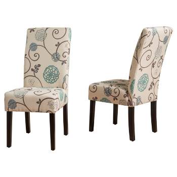 Set Of 2 Mircea Traditional Two-toned Dining Chair Ivory - Christopher ...