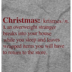 Funny Meaning of Christmas Definition Graphic T Shirt Men or Women Brisco Brands - 1 of 4