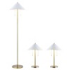 Prisma Floor And Two Table Lamps - Set of 3 - FLT4001 - Gold/White - Safavieh - 2 of 4