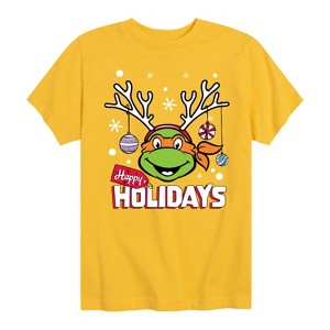 Boys' - Teenage Mutant Ninja Turtles - Happy Holidays Short Sleeve Graphic T-Shirt - 1 of 4