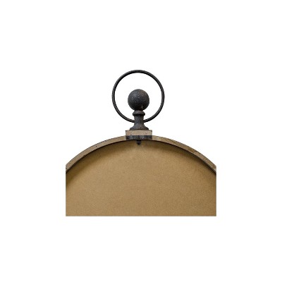 Kensington Station Off-White Engineered Wood Wall Clock with Rooster Design