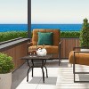 VINGLI 22" Cast Aluminum Outdoor Side Table, All Weather Patio Side Table Outdoor End Table for Patio, Porch, Deck, Garden, Bronze - 2 of 4